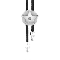 Lone Star - Necklace - 925 Sterling Silver - Braided Leather - Gab Mc Neil