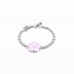 Flower Power - Bracelet - Lilac Enamel - 925 Sterling Silver