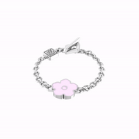 Flower Power - Bracelet - Lilac Enamel - 925 Sterling Silver
