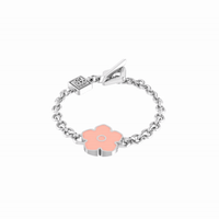 Flower Power - Bracelet - Pink Enamel - 925 Sterling Silver