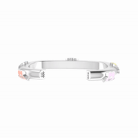 Flower Power - Cuff - Multi-Colored Enamel - 925 Sterling Silver