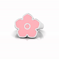 Flower Power - Ring - Pink Enamel - 925 Sterling Silver