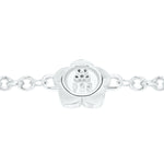 Flower Power - Bracelet - Lilac Enamel - 925 Sterling Silver