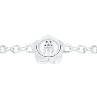 Flower Power - Bracelet - Lilac Enamel - 925 Sterling Silver