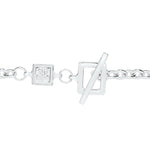 Flower Power - Bracelet - Lilac Enamel - 925 Sterling Silver