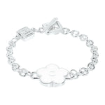 Flower Power - Bracelet - White Enamel - 925 Sterling Silver - Gab Mc Neil