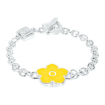 Flower Power - Bracelet - Yellow Enamel - 925 Sterling Silver - Gab Mc Neil