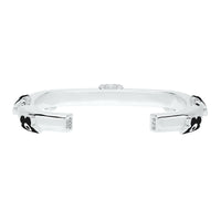 Flower Power - Cuff - Black Enamel - 925 Sterling Silver