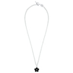 Flower Power - Necklace - Black Enamel - 925 Sterling Silver