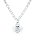 Flower Power - Necklace - Lilac Enamel - 925 Sterling Silver