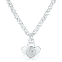 Flower Power - Necklace - Lilac Enamel - 925 Sterling Silver