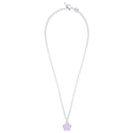 Flower Power - Necklace - Lilac Enamel - 925 Sterling Silver