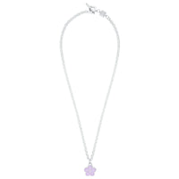 Flower Power - Necklace - Lilac Enamel - 925 Sterling Silver