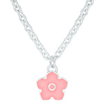 Flower Power - Necklace - Pink Enamel - 925 Sterling Silver - Gab Mc Neil