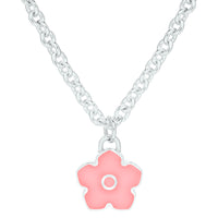 Flower Power - Necklace - Pink Enamel - 925 Sterling Silver - Gab Mc Neil