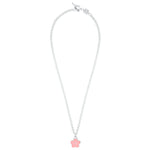 Flower Power - Necklace - Pink Enamel - 925 Sterling Silver
