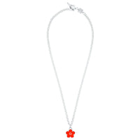 Flower Power - Necklace - Red Enamel - 925 Sterling Silver - Gab Mc Neil