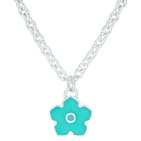 Flower Power - Necklace - Turquoise Enamel - 925 Sterling Silver - Gab Mc Neil