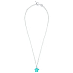 Flower Power - Necklace - Turquoise Enamel - 925 Sterling Silver