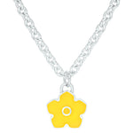 Flower Power - Necklace - Yellow Enamel - 925 Sterling Silver - Gab Mc Neil