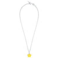 Flower Power - Necklace - Yellow Enamel - 925 Sterling Silver
