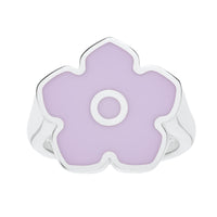 Flower Power - Ring - Lilac Enamel - 925 Sterling Silver