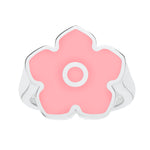 Flower Power - Ring - Pink Enamel - 925 Sterling Silver