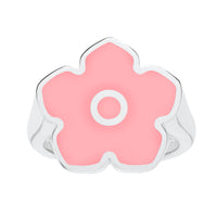 Flower Power - Ring - Pink Enamel - 925 Sterling Silver