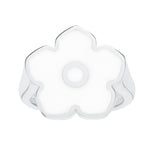 Flower Power - Ring - White Enamel - 925 Sterling Silver